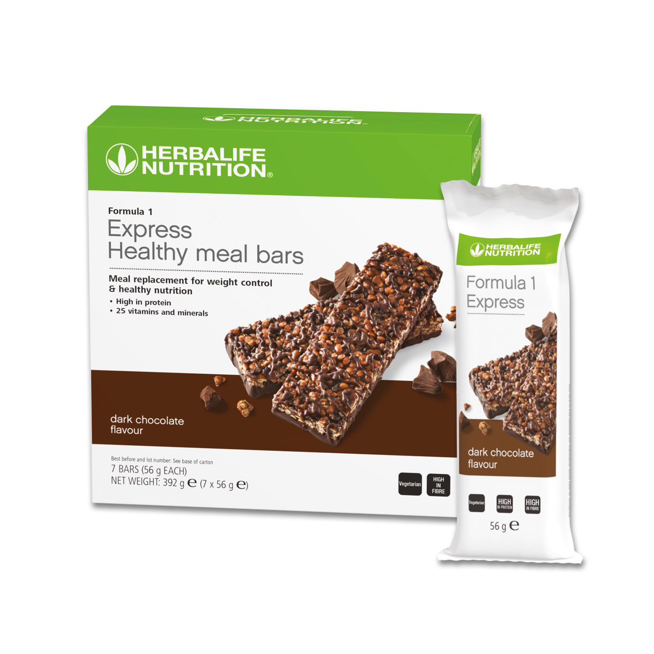 Formula 1 Express Healthy Meal Bars Dark Chocolate 7 bars Herbalife